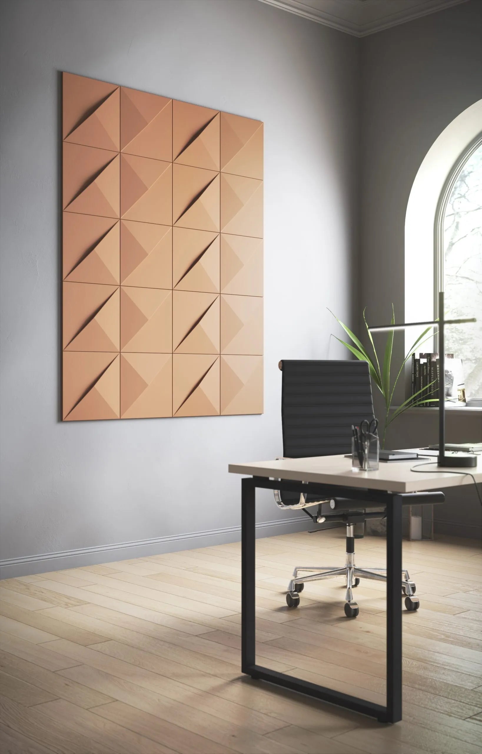 Puzzle 3D Wall Panels in a modern office | DecorMania UK